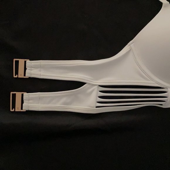 32B Small 2 Piece Set Swim Bombshell Longline Bikini White Adds two cup sizes - Picture 7 of 16